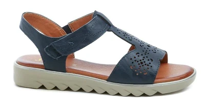 Jana 8-28262-44 navy dámské sandály šíře H