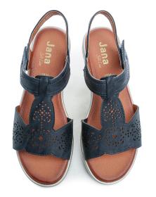 Jana 8-28262-44 navy dámske sandále šírka H