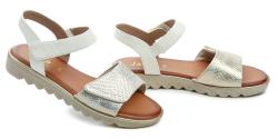 Jana 8-28265-42 bílo zlaté dámské sandály šíře H