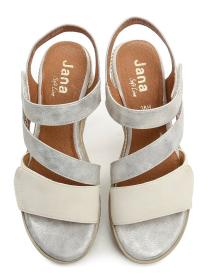 Jana 8-28763-44 béžovo zlaté dámske sandále na klinčeku