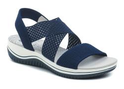 Jana 8-28768-42 navy dámske sandále šírka H