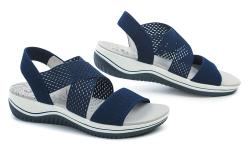 Jana 8-28768-42 navy dámske sandále šírka H