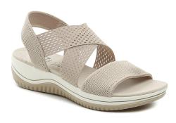 Jana 8-28768-42 zlatá béžové dámske sandále šírka H