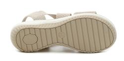 Jana 8-28768-42 zlato béžové dámské sandály šíře H
