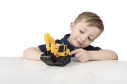 JCB Rypadlo pásový bagr pracovní stroj na baterie Světlo Zvuk plast