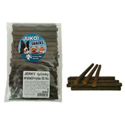 Jerky tyčinky Drůbeží ryba JUKO Snacks (50 ks) Jerky tyčinky Drůbeží ryba JUKO Snacks (50 ks)