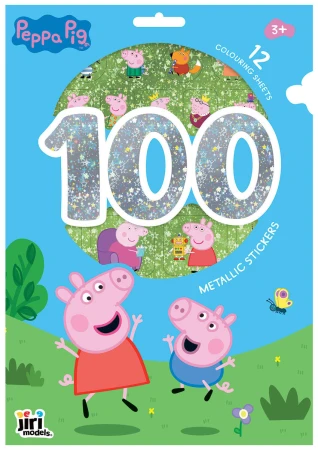 Jiri Models 100 samolepek + metalické omalovánky Peppa Pig