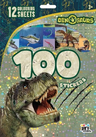 Jiri Models 100 samolepek + omalovánky Dinosauři Jiri Models 100 samolepek + omalovánky Dinosauři