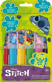 Jiri Models Fixy foukací 6ks Lilo Stitch set se 4 šablonami