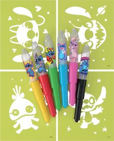 Jiri Models Fixy foukací 6ks Lilo Stitch set se 4 šablonami