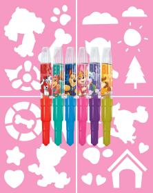 Jiri Models Fixy foukací 6ks Tlapková Patrola holky set se 4 šablonami