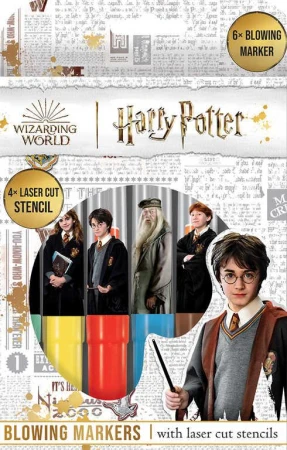 Jiri Models Foukací fixy set 6ks + 4 šablony Harry Potter