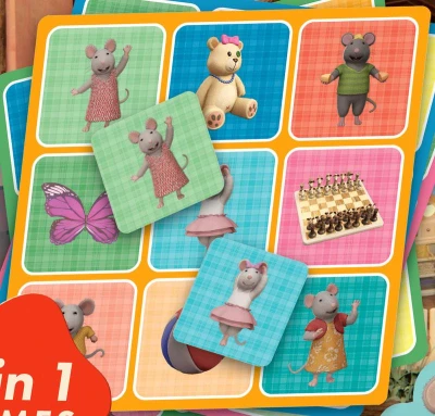 Jiri Models HRA Bingo Dom myšiek Sam a Julie 3v1 (spoločenská hra)
