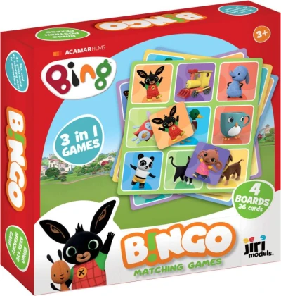 Jiri Models HRA Bingo králíček Bing 3v1 (společenská hra) Jiri Models HRA Bingo králíček Bing 3v1 (společenská hra)