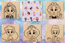 Jiri Models Razítka 5+1 s pop-up voskovou Disney Princezny