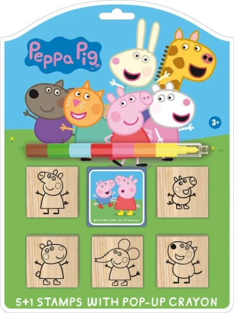 Jiri Models Razítka 5+1 s pop-up voskovou Peppa Pig Jiri Models Razítka 5+1 s pop-up voskovou Peppa Pig