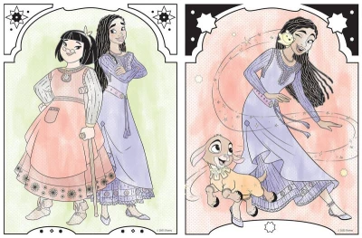Jiri Models Maluj vodou A4 Disney Přání omalovánky
