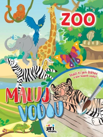 Jiri Models Maluj vodou A4 Zvířátka ZOO omalovánky Jiri Models Maluj vodou A4 Zvířátka ZOO omalovánky