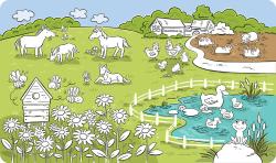 Jiri Models Maluj vodou Zas a znovu Zvířátka farma