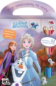 Jiri Models Moje omalovánky na cesty Frozen s pastelkami a samolepkami