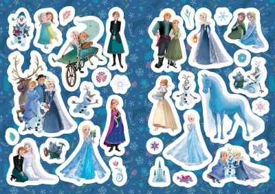 Jiri Models Omalovánky A4 se samolepkami Ledové Království (Frozen)