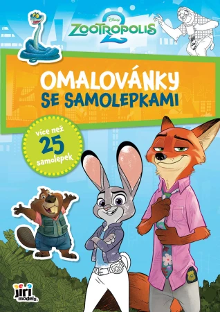 Jiri Models Omalovánky A4 se samolepkami Zootropolis