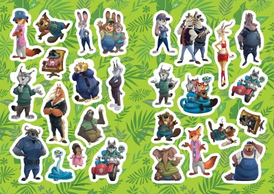 Jiri Models Omalovánky A4 se samolepkami Zootropolis