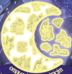 Jiri Models Omalovánky se svítícím tetováním Jednorožci