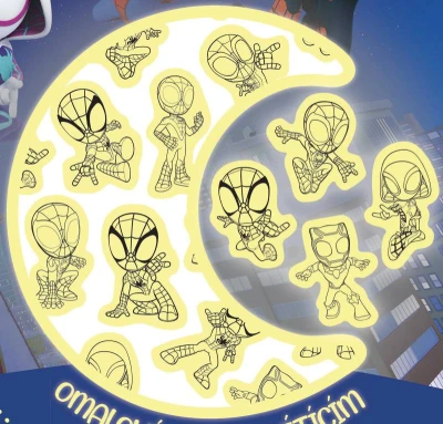 Jiri Models Omalovánky se svítícím tetováním Spidey