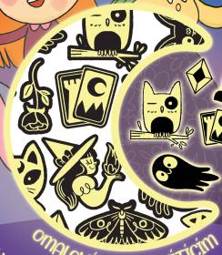 Jiri Models Omalovánky se svítícím tetováním Strašidla a čarodějnice