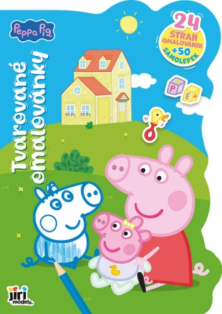Jiri Models Omalovánky tvarované + samolepky Peppa Pig