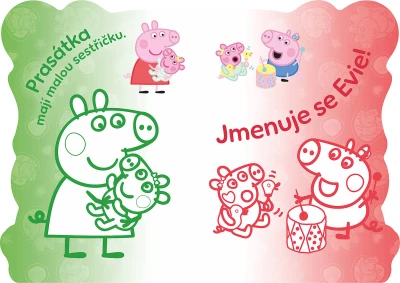 Jiri Models Omalovánky tvarované + samolepky Peppa Pig