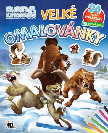 Jiri Models Omalovánky velké se samolepkami Doba ledová Jiri Models Omalovánky velké se samolepkami Doba ledová