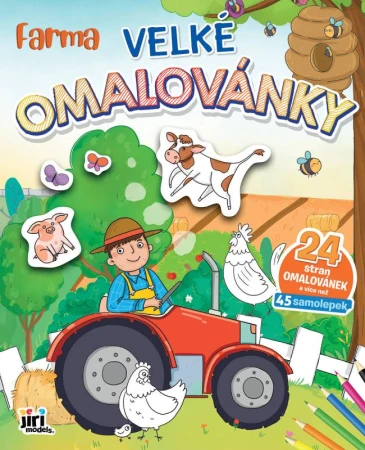 Jiri Models Omalovánky velké se samolepkami Zvířátka farma Jiri Models Omalovánky velké se samolepkami Zvířátka farma