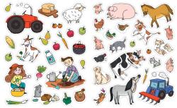 Jiri Models Omalovánky velké se samolepkami Zvířátka farma