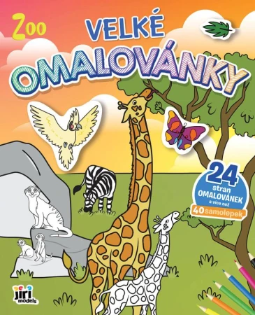 Jiri Models Omalovánky velké se samolepkami Zvířátka ZOO Jiri Models Omalovánky velké se samolepkami Zvířátka ZOO