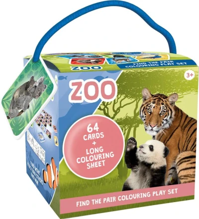 Jiri Models Pexeso na cesty Zvířátka ZOO + omalovánky v krabičce Jiri Models Pexeso na cesty Zvířátka ZOO + omalovánky v krabičce