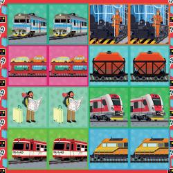 Jiri Models Pexeso v sešitu Vlaky s krabičkou a omalovánkou