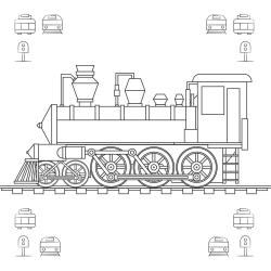 Jiri Models Pexeso v sešitu Vlaky s krabičkou a omalovánkou