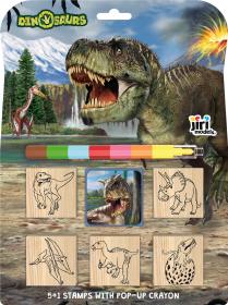 Jiri Models Razítka 5+1 s pop-up voskovou Dinosauři