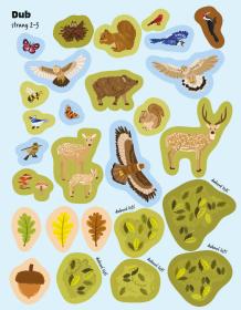 Jiri Models Samolepková knížka Naše stromy 265 samolepek