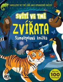 Jiri Models Samolepková knížka zvířata svítí ve tmě fosforeskuje