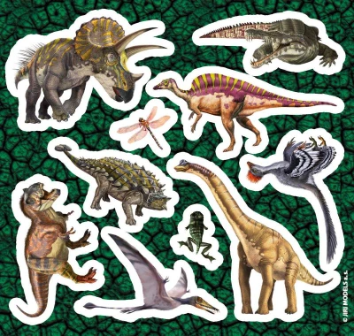 Jiri Models Samolepky Dinosauři klasické / foliové / s glitry