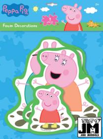 Jiri Models Samolepky pěnové set 3ks wall decor Peppa Pig Jiri Models Samolepky pěnové set 3ks wall decor Peppa Pig