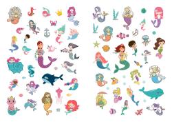 Jiri Models Samolepky třpytivé 275ks s glitry Mořské víly