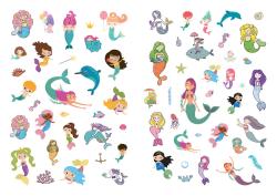 Jiri Models Samolepky třpytivé 275ks s glitry Mořské víly