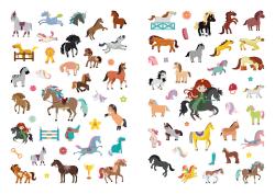 Jiri Models Samolepky třpytivé 280ks s glitry Koně