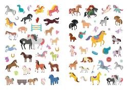 Jiri Models Samolepky třpytivé 280ks s glitry Koně