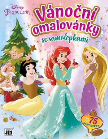 Jiri Models Vánoční omalovánky Disney Princezny se samolepkami Jiri Models Vánoční omalovánky Disney Princezny se samolepkami