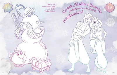 Jiri Models Vánoční omalovánky Disney Princezny se samolepkami
